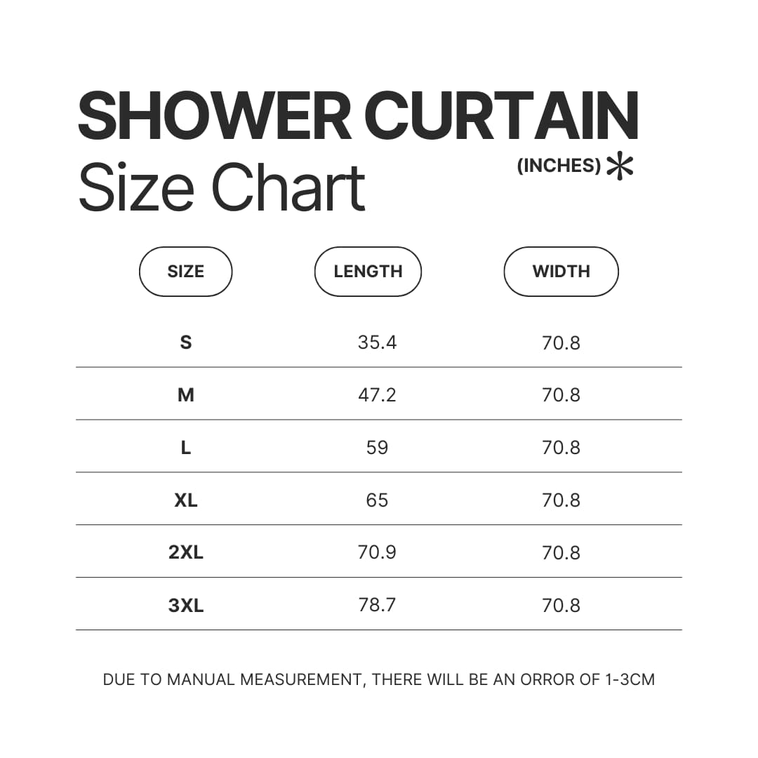 Shower Curtain Size Chart - Dorohedoro Store