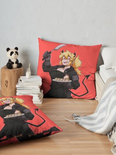 Devil Nikaido Dorohedoro Throw Pillow Official Dorohedoro Merch